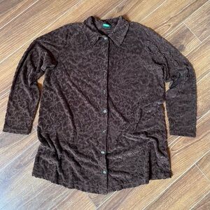 Vintage Velvet Sheer United Colors of Benetton Shirt
